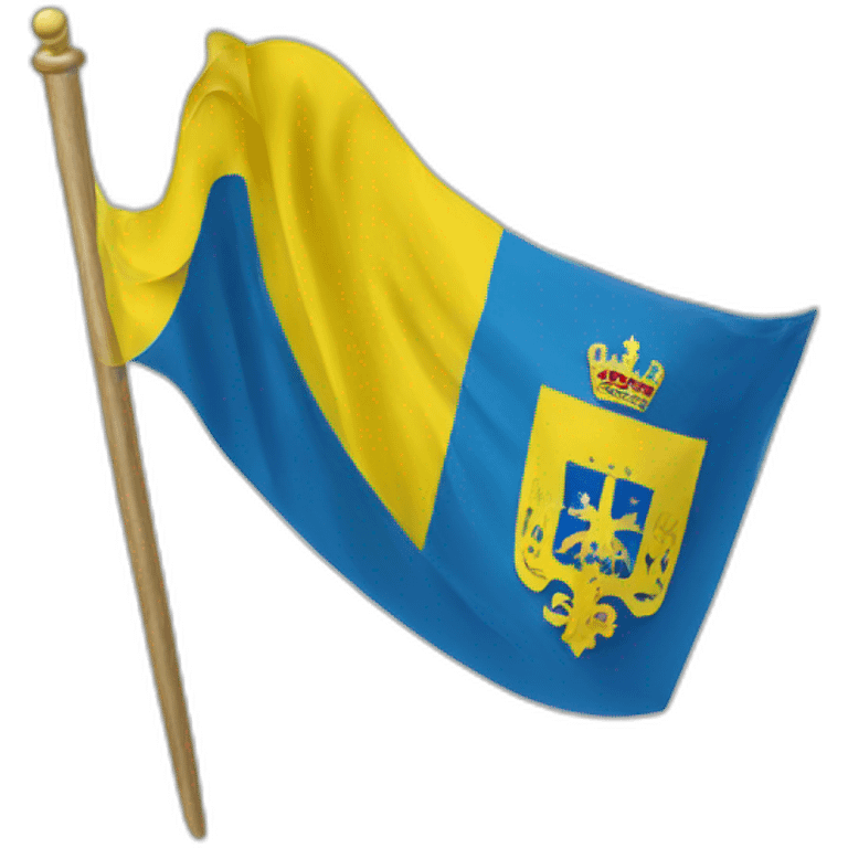 flag of Ukraine with coat of arms emoji