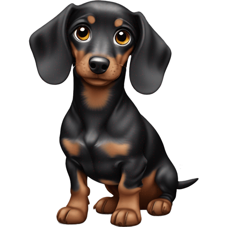 Black Merle mini dachshund  emoji