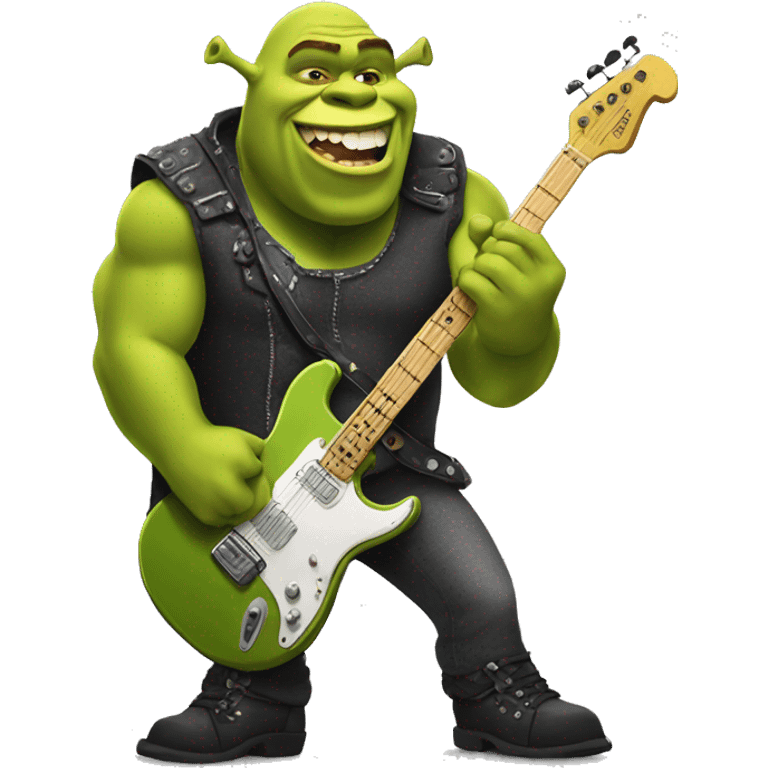 Shrek as rock star emoji