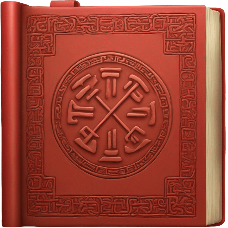 red learning runic book emoji