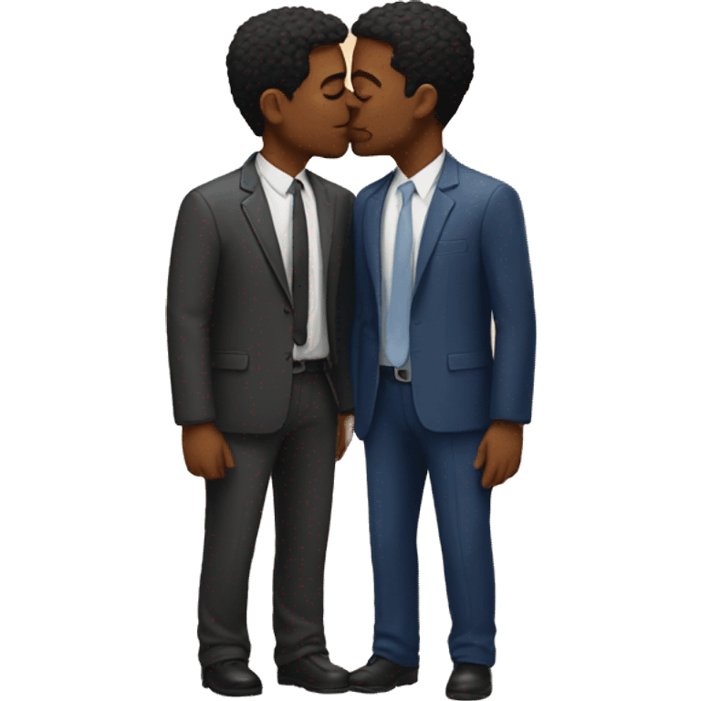 Two men kissing  emoji