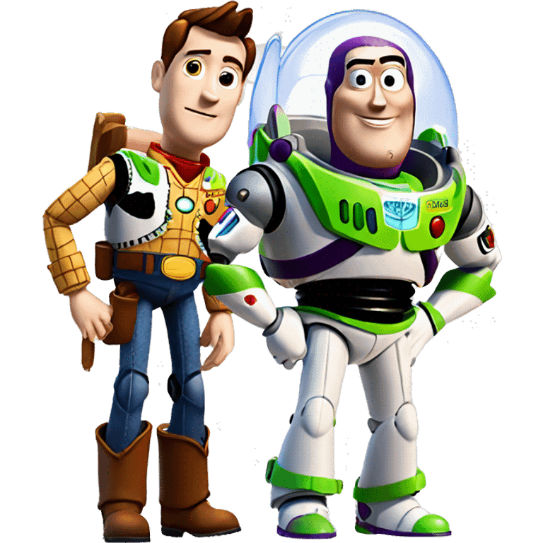 Buzz lightyear and woody emoji