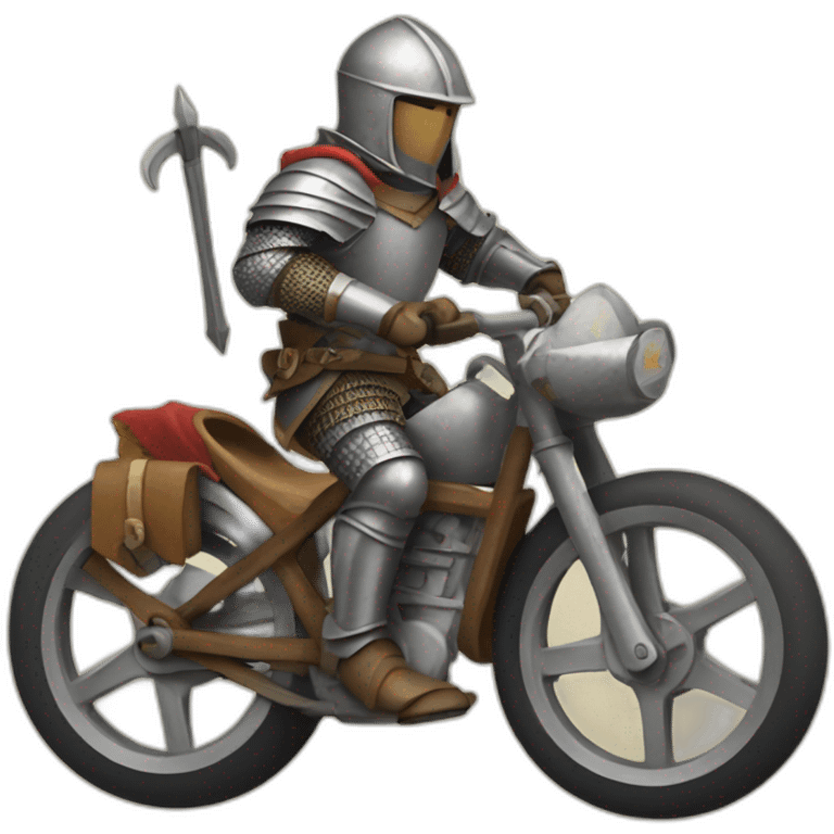 medieval knight riding a mtb emoji