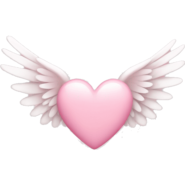 Light pink hear with wings emoji