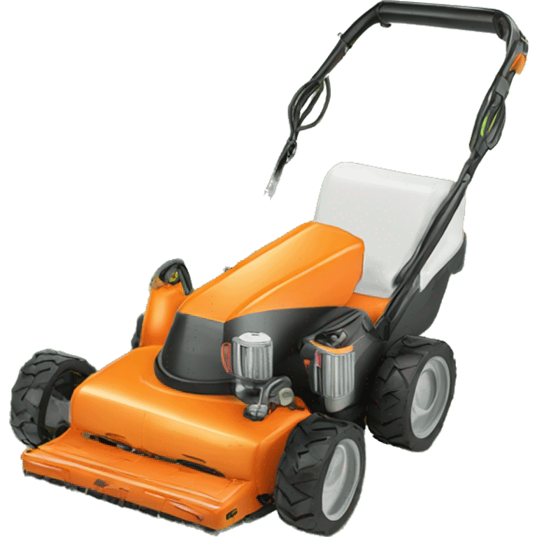 roboter lawn mower orange emoji