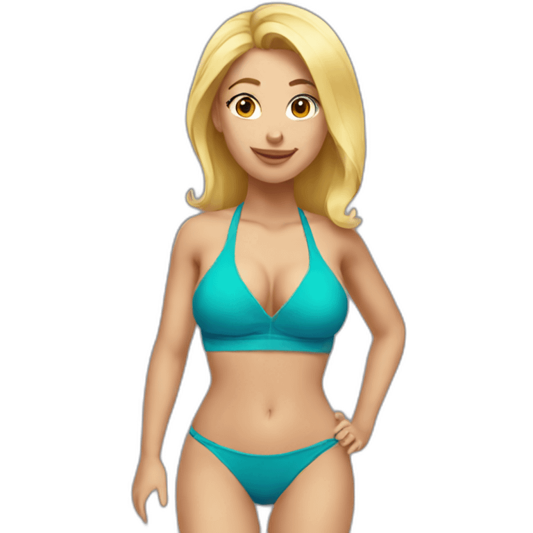 sexy blonde in swimsuit emoji