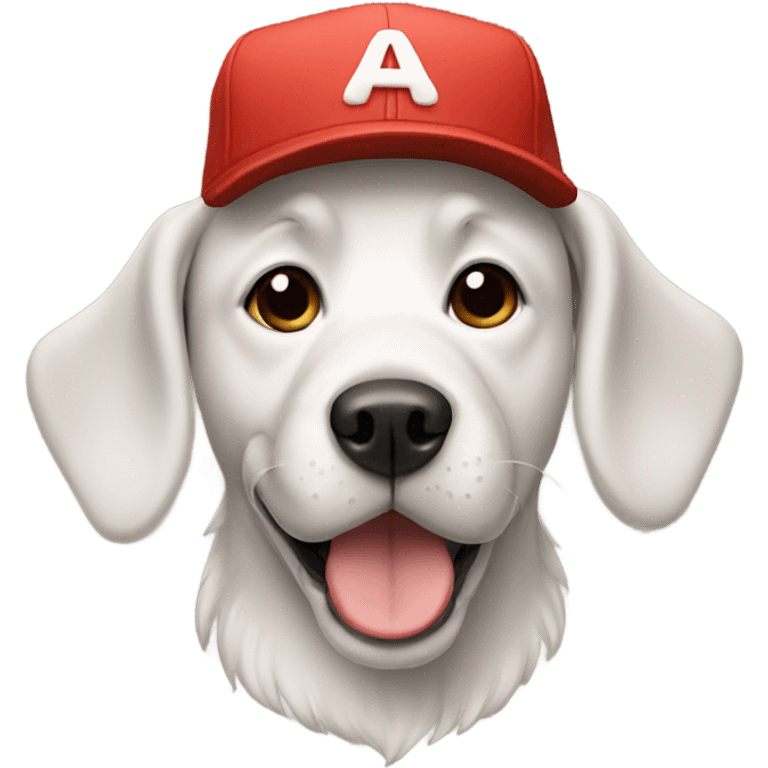 A dog with a cap emoji