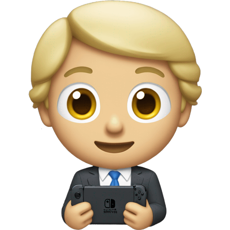 playing a Nintendo Switch emoji