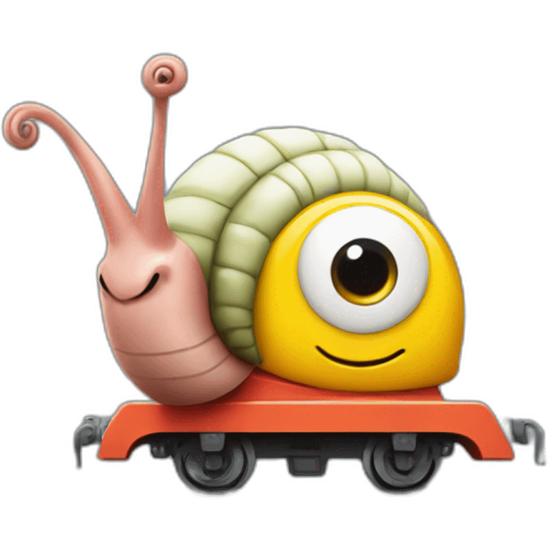 Snail subway train emoji