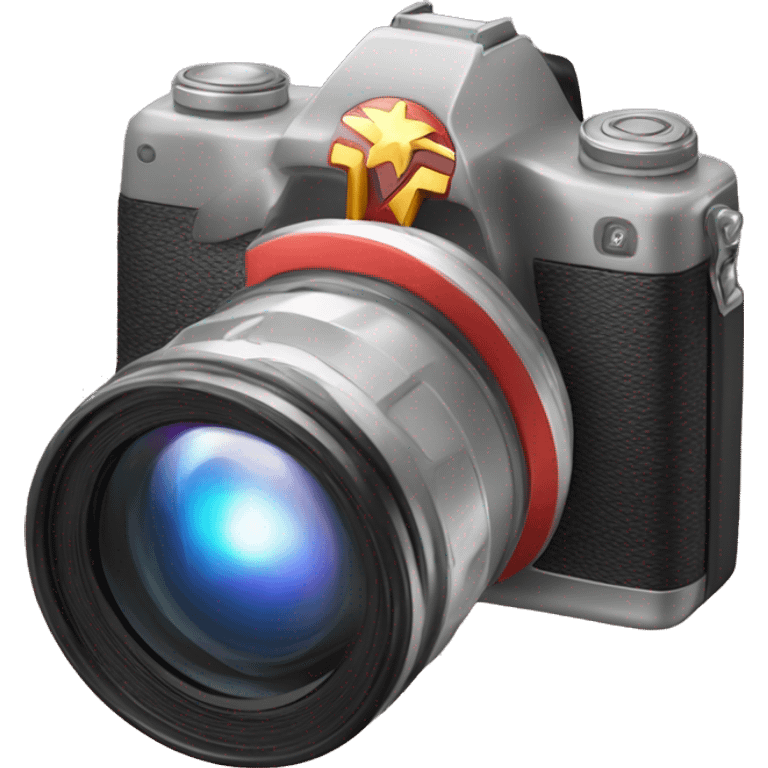 Camera with a wonder, woman logo in the circle where the lens would be ￼ emoji