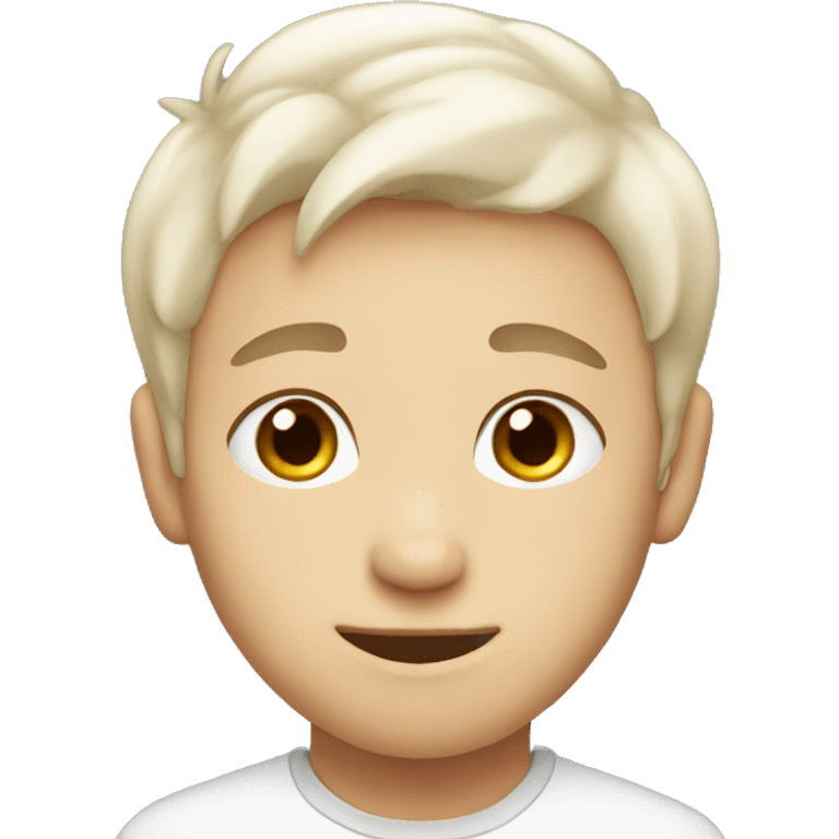 cute white ethnity boy face emoji