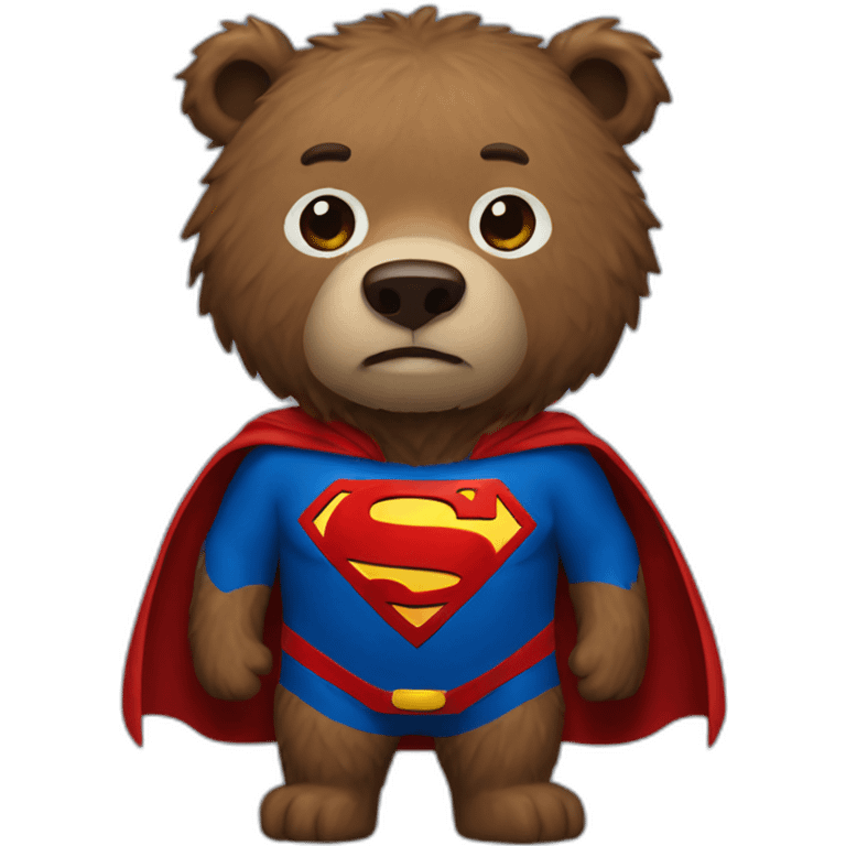 Grizzly superman suit emoji