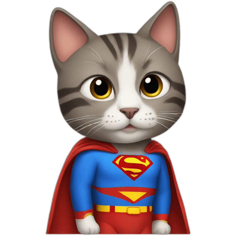 cat in a superman costume emoji