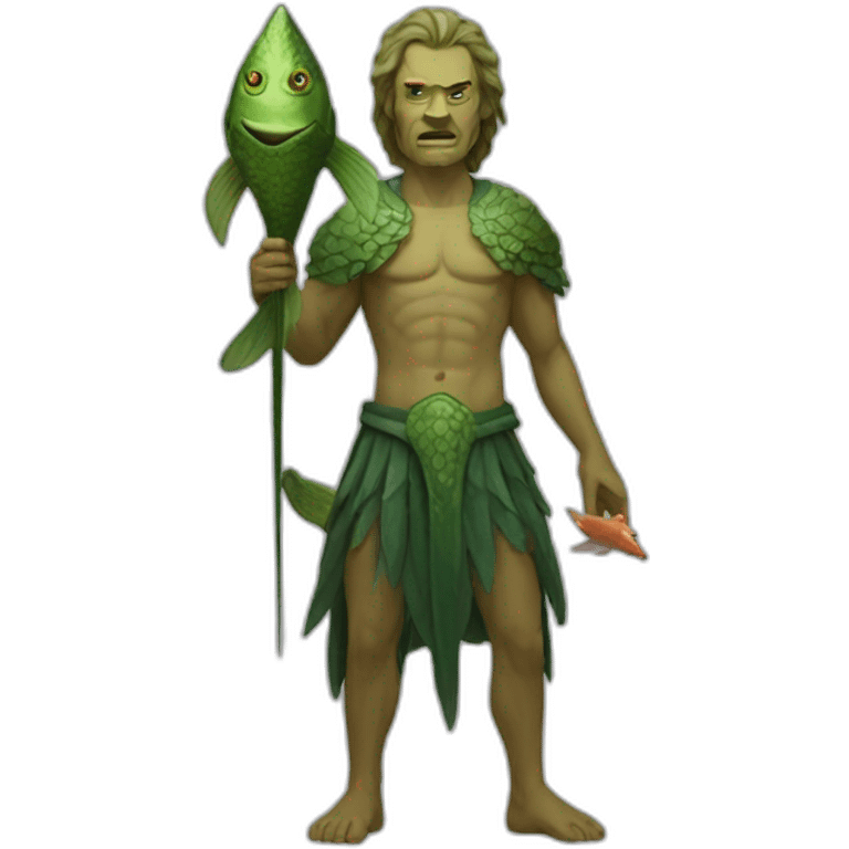 God Dagon, a man with a fish head and a human body emoji