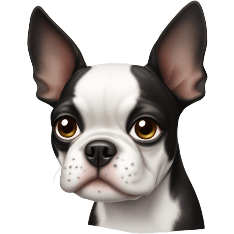 boston terrier with folded ears emoji