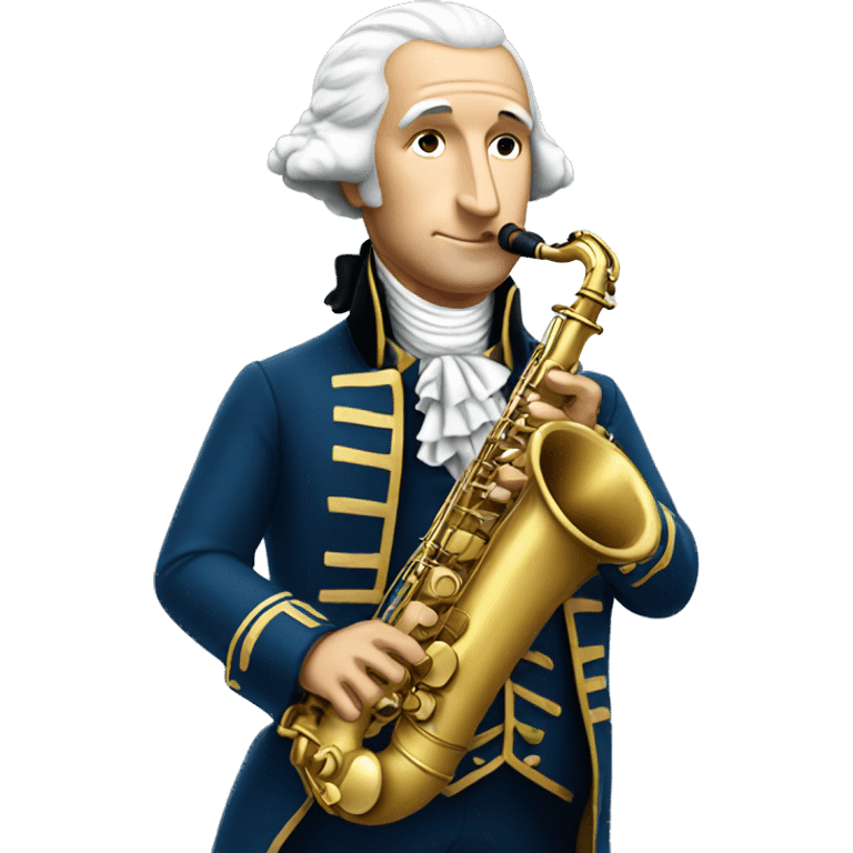 George Washington playing saxophone  emoji