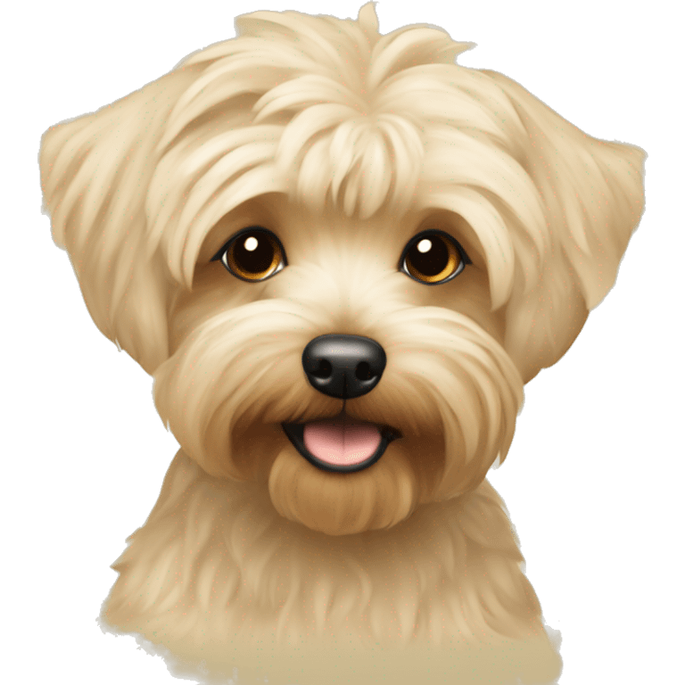 Cream colored Yorkipoo emoji