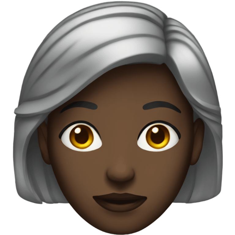 dark-skinned female portrait focus emoji