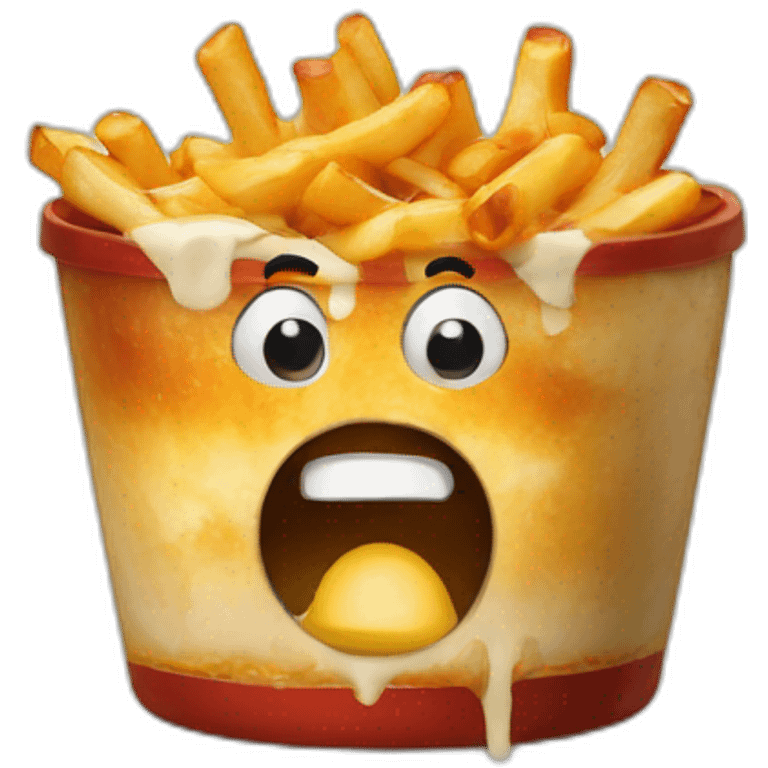 Poutine shocked emoji