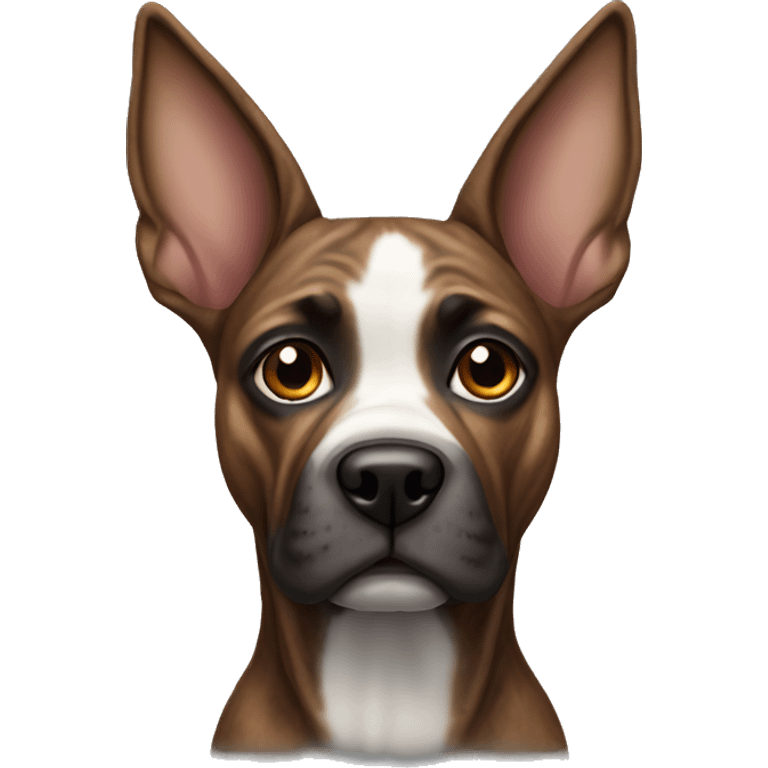 Brindle dog with pointed ears  emoji