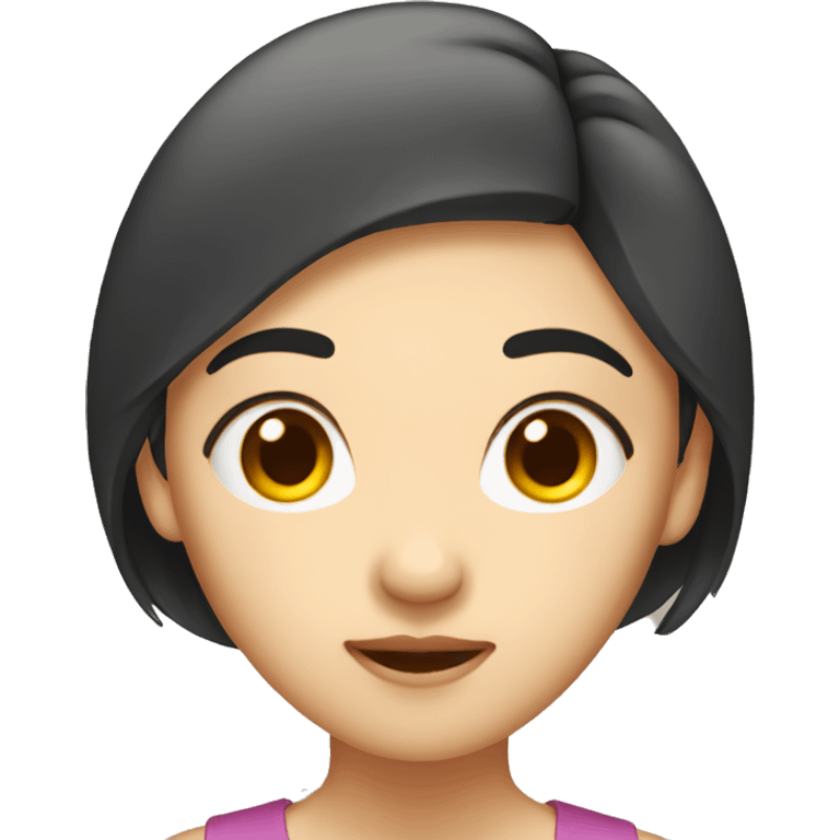 Asian woman with eye bags  emoji