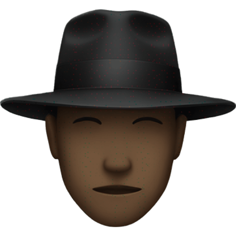 A head with a Black Hat And you Cant See His Face emoji