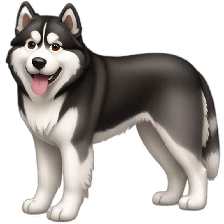 Dog alaskan malamute full-body emoji