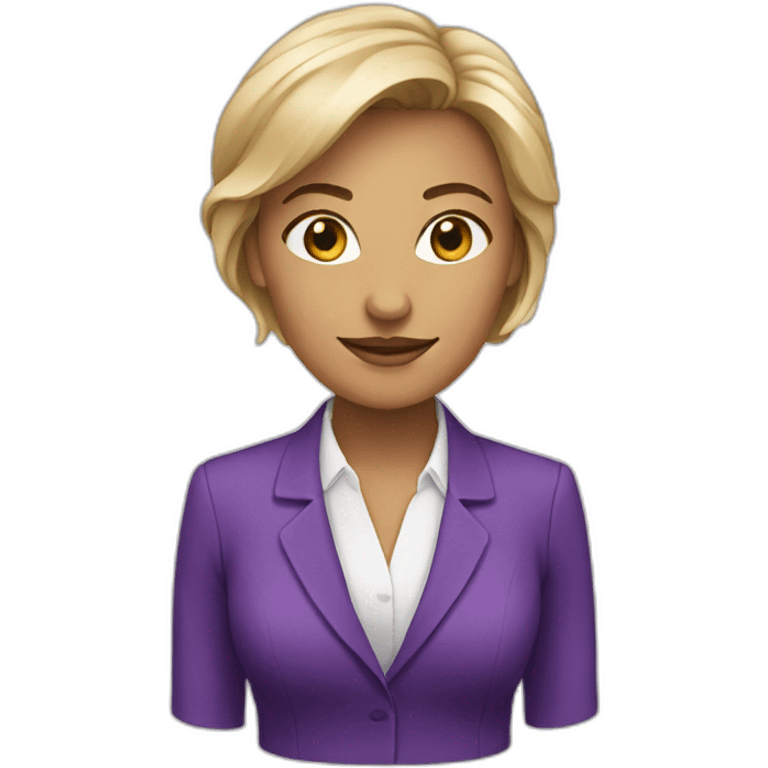 white business woman purple icon emoji