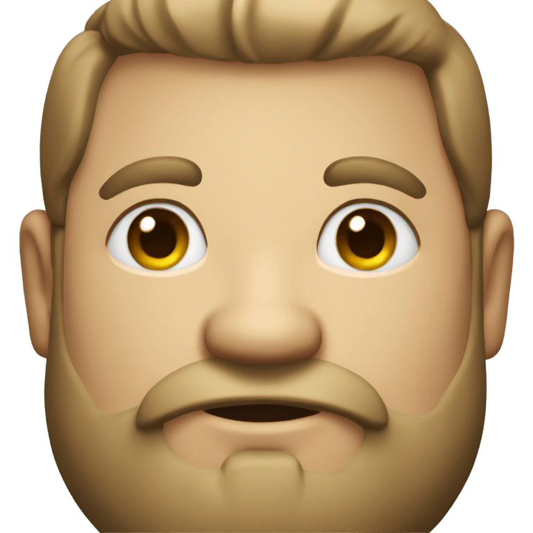 Bold with beard fat guy emoji