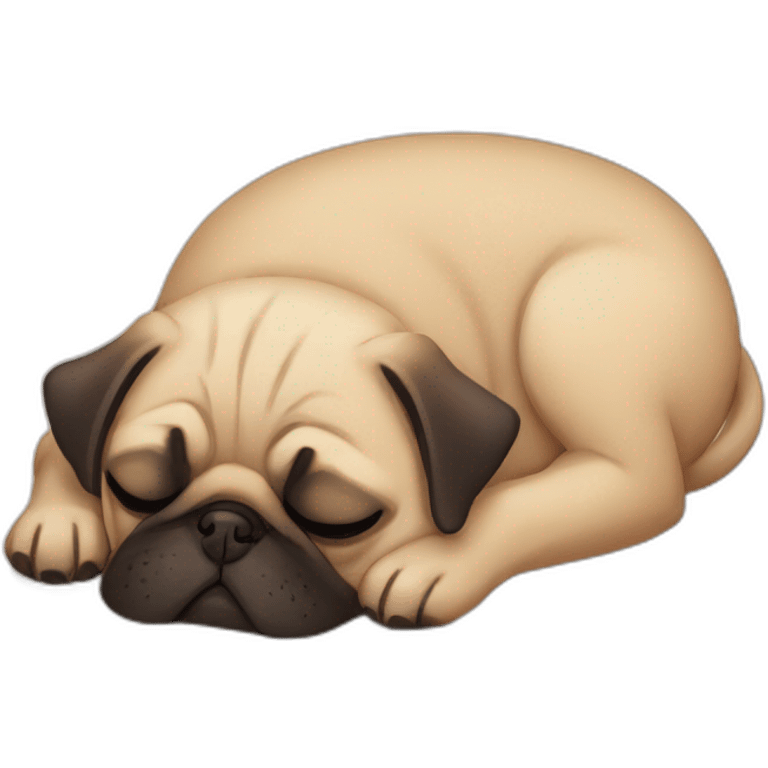 pug sleeping emoji