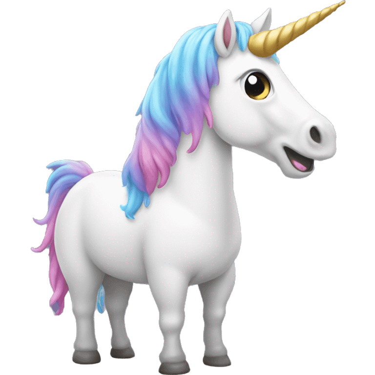 Unicorn pooping emoji