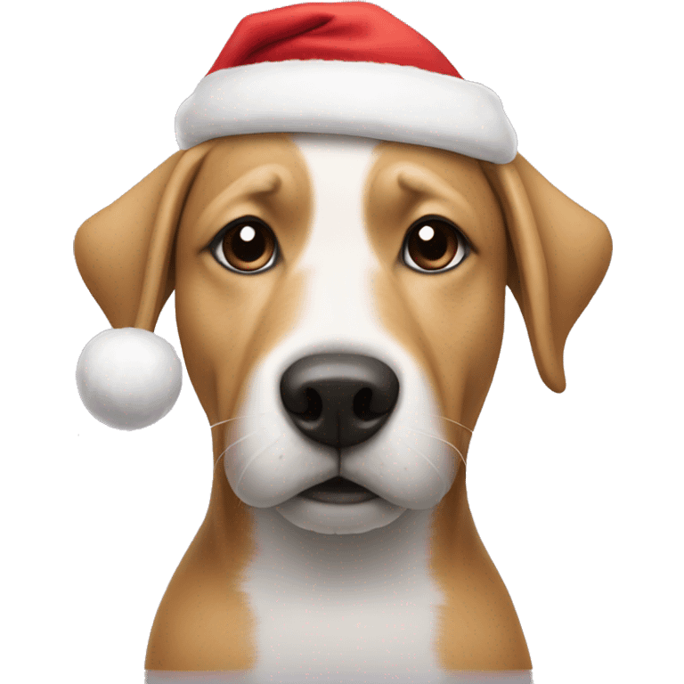 Dog with Santa hat emoji