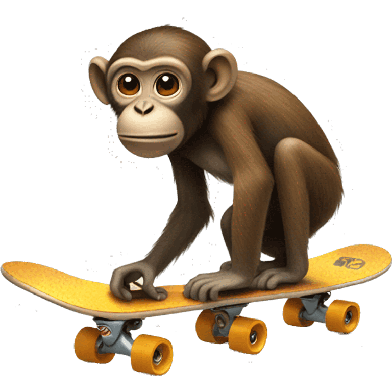 Monkey on a skateboard emoji