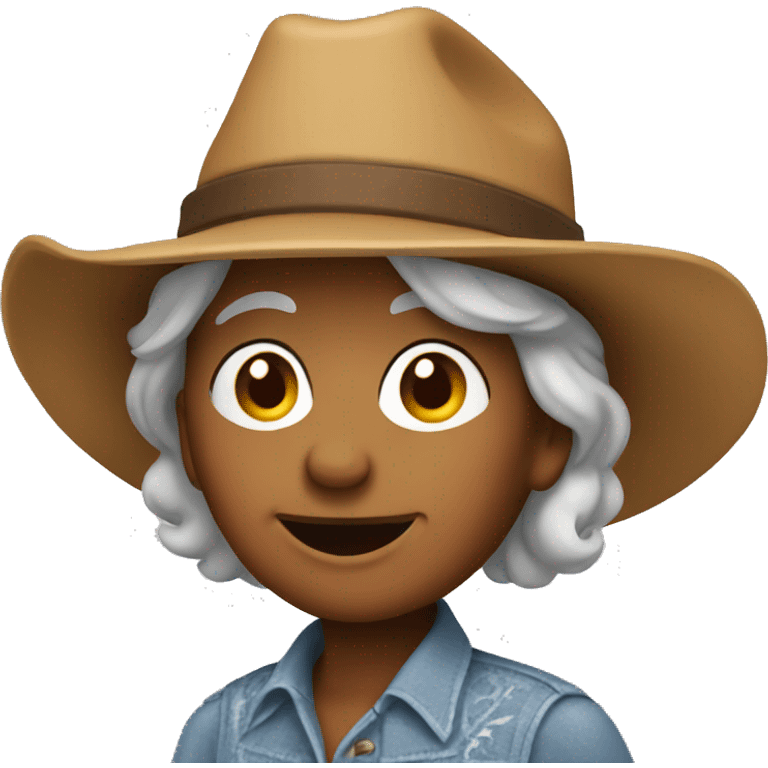 grandma in cowboy hat emoji