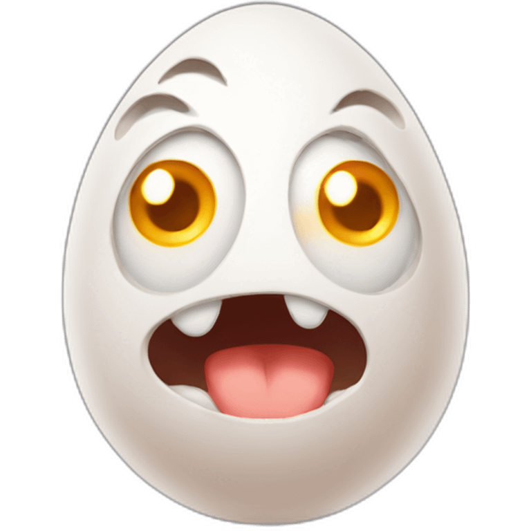 Scared Egg emoji