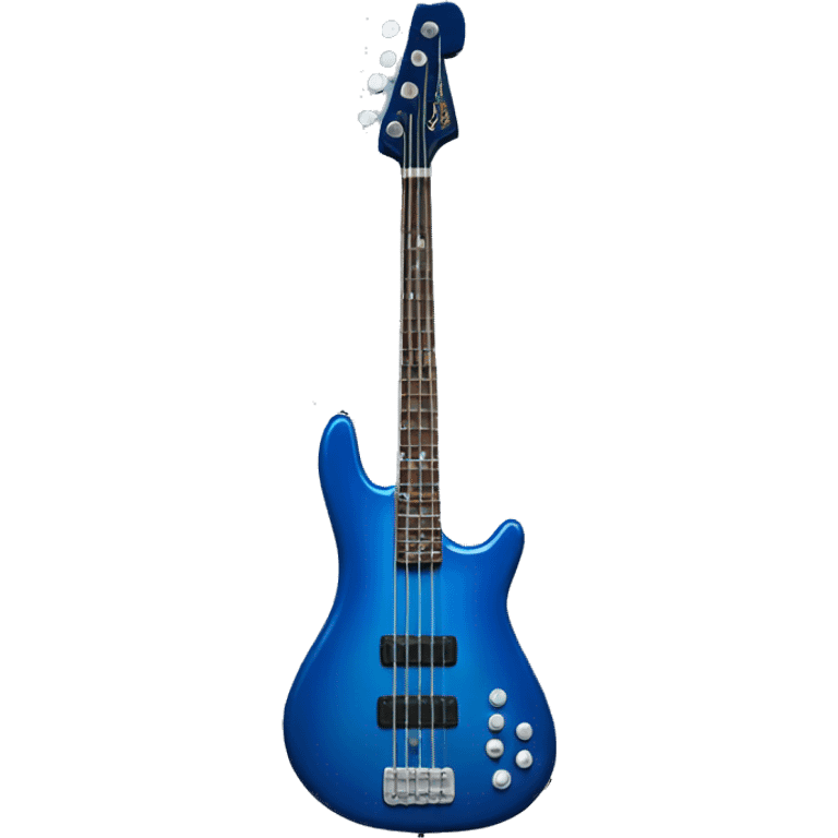 Blue bass guitar emoji