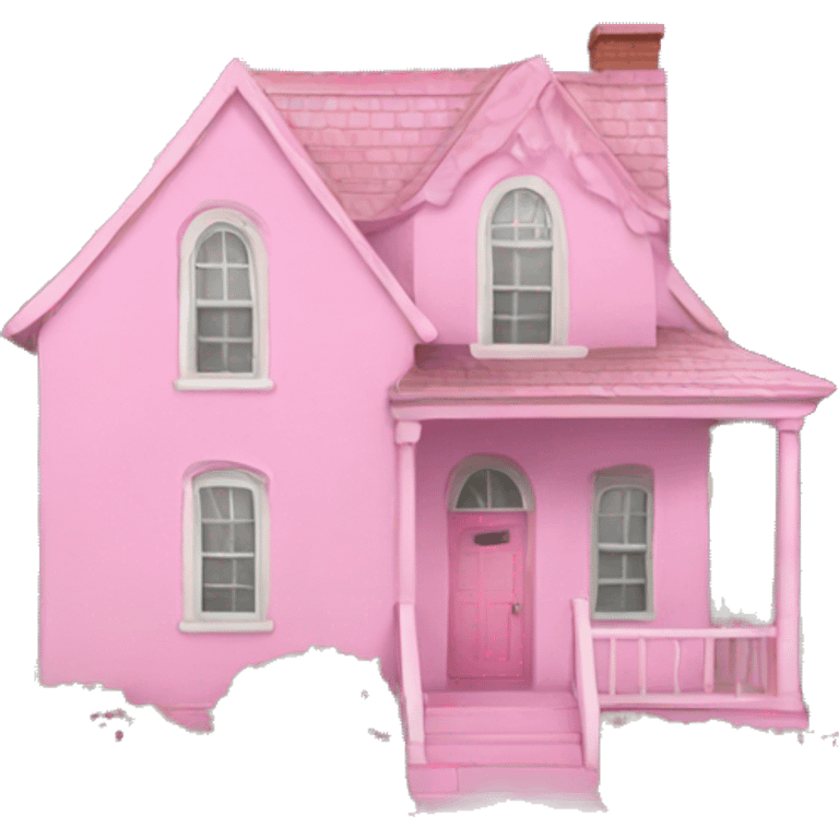 pink house emoji