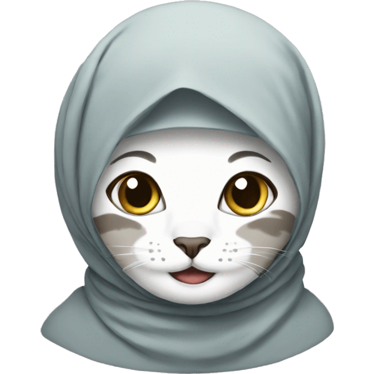 Cat with hijab emoji