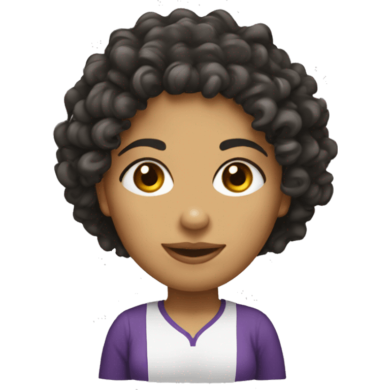 Curly head Latina emoji