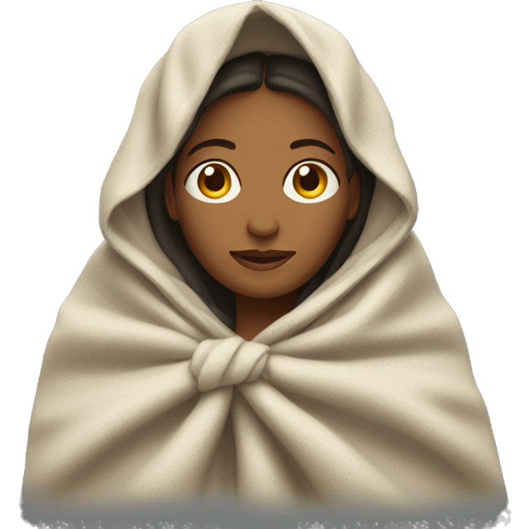 Woman in blanket emoji