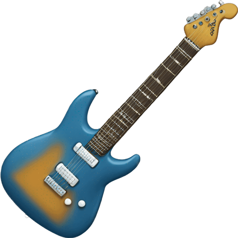 rock guitar blue emoji