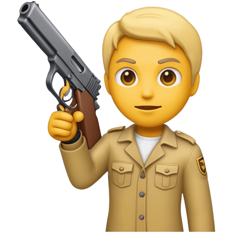 standard emoji holding gun  emoji