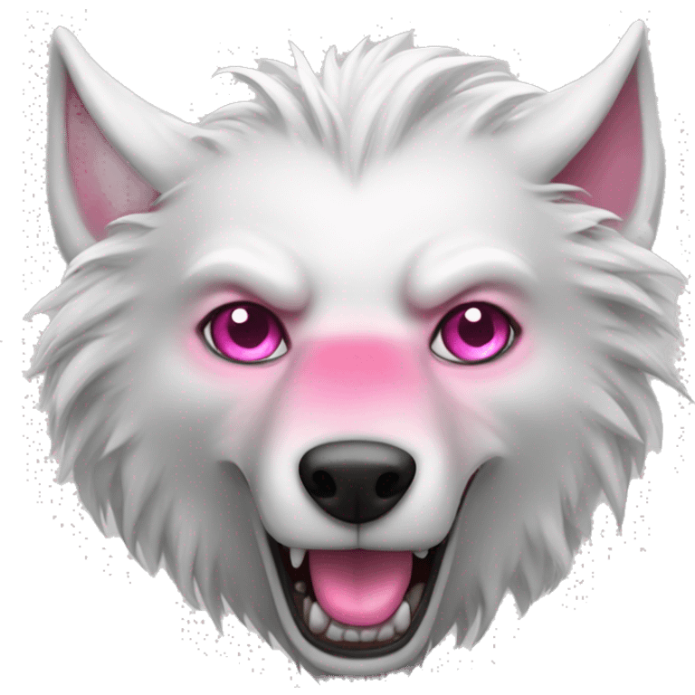 White alpha werewolf with pink heart emoji