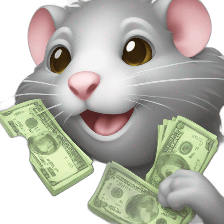 Rat with money emoji