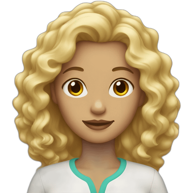 blonde wavy haired woman emoji