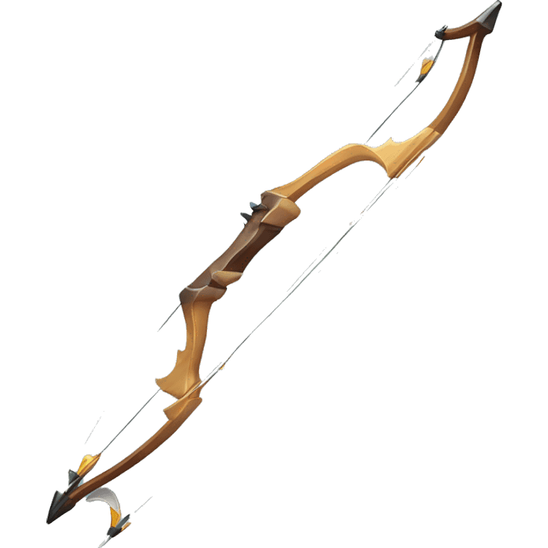 Crystal archery bow without arrow emoji