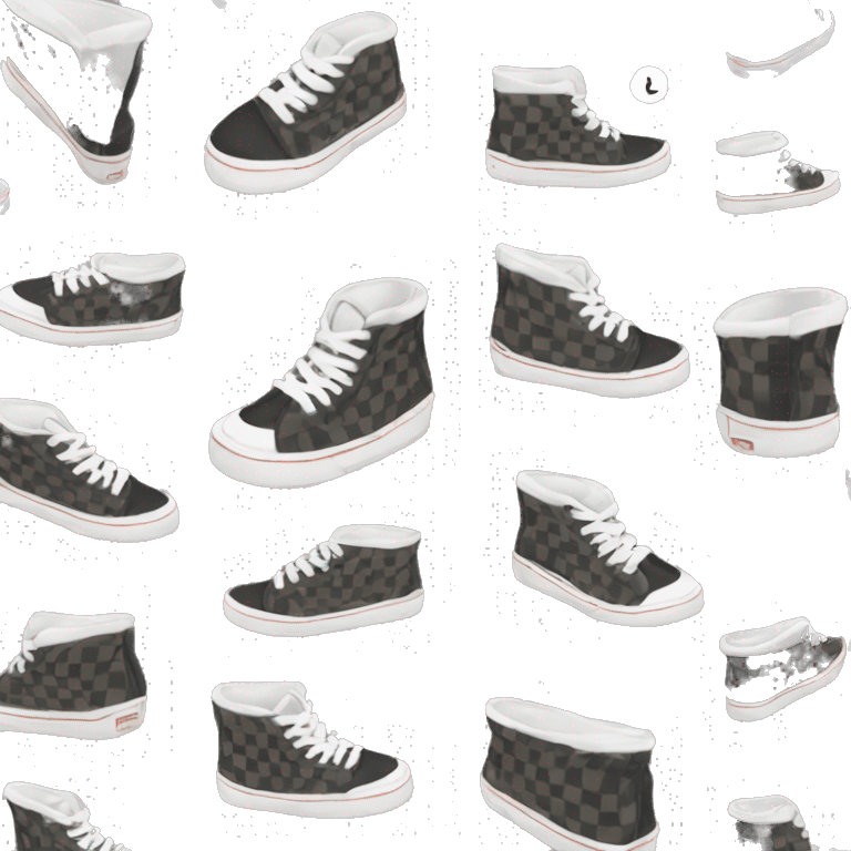 Checkered vans shoes emoji