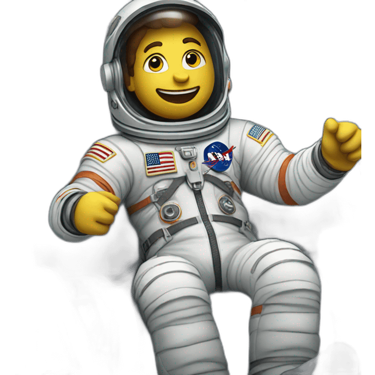 Astronaut on a roller coaster emoji