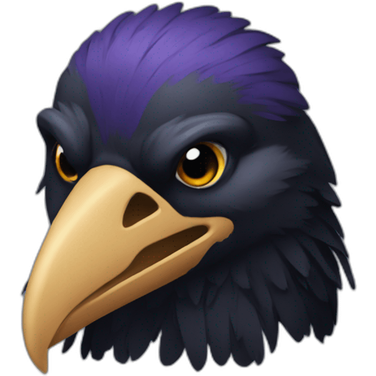 Raven head emoji