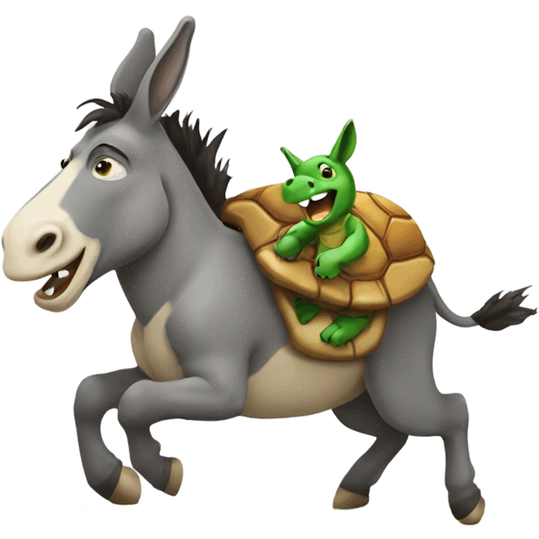 Donkey kicking a turtle  emoji